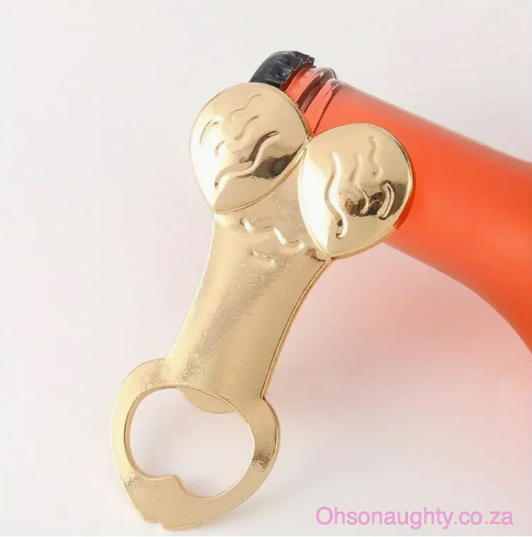 Golden Cock Bottle Opener Oh So Naughty