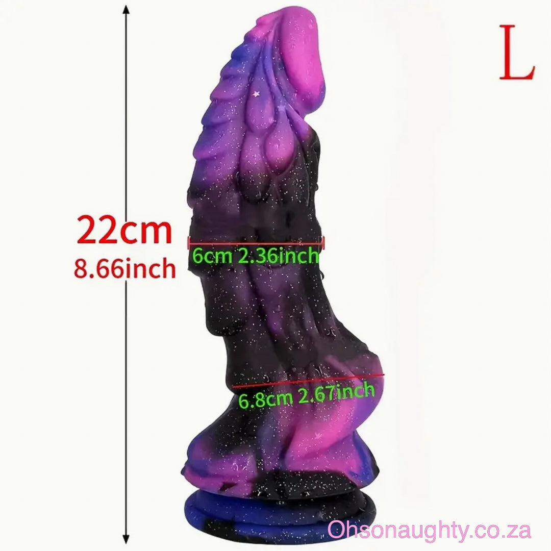 Starry Dark Purple Monster Dildo Large (22cm) Oh So Naughty