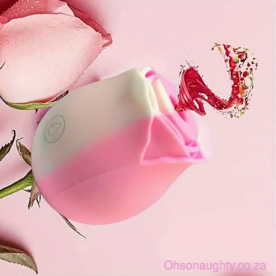 Rose Vibrator White and Pink Oh So Naughty