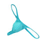 Sexy Men'S Thong Underwear in a Breathable Honeycomb Design Cyan Oh So Naughty