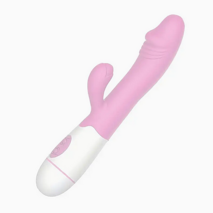 30 speed G Spot Dildo Rabbit Vibrator, Used For Women's Dual Vibration Light Pink Battery operated Oh So Naughty