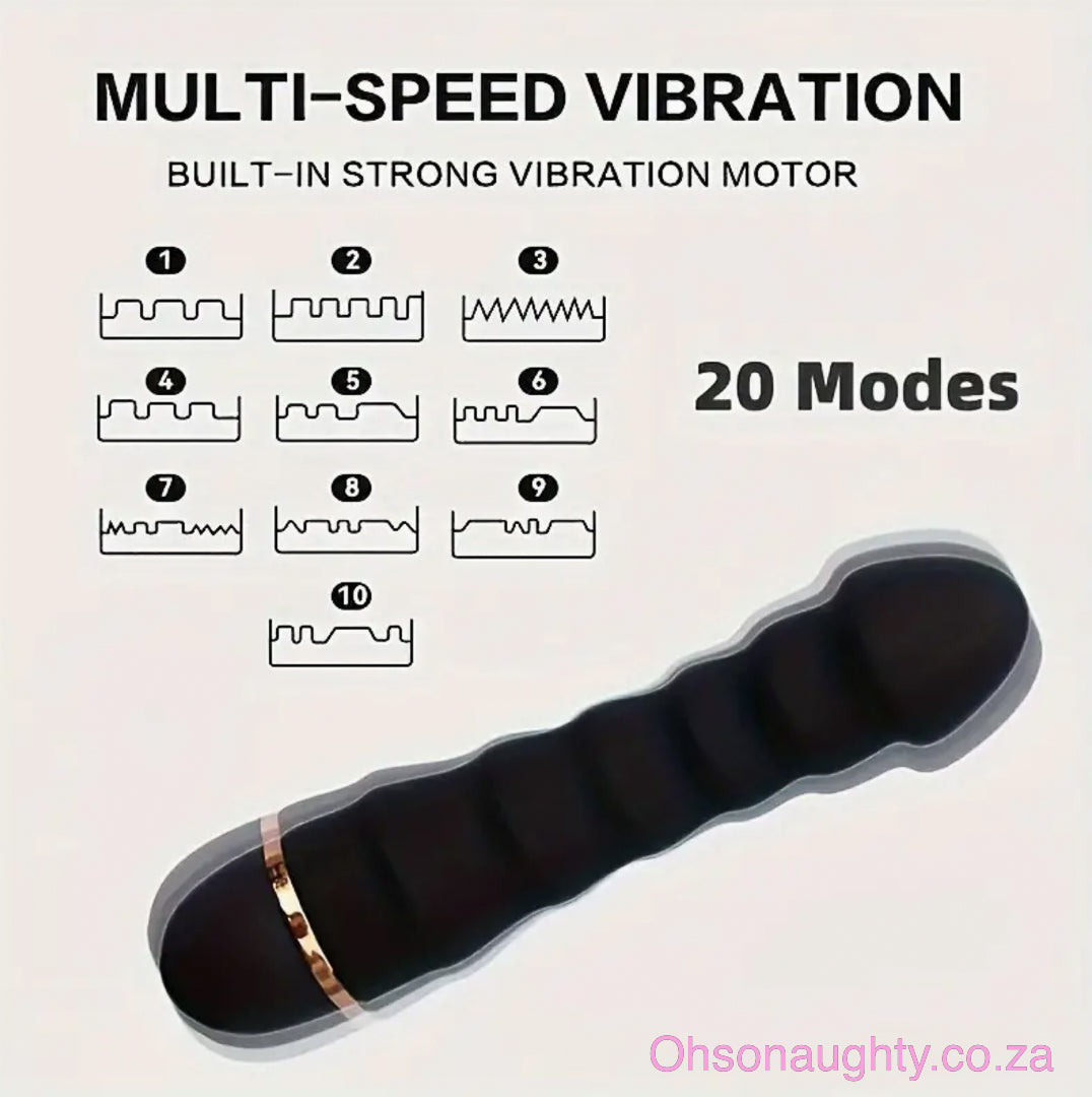 Powerful Silicone Dildo Vibrator with 20 Frequencies Oh So Naughty