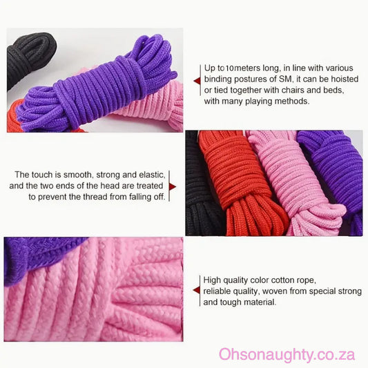 10m Soft Touch Bondage Rope - Fetish Yannova