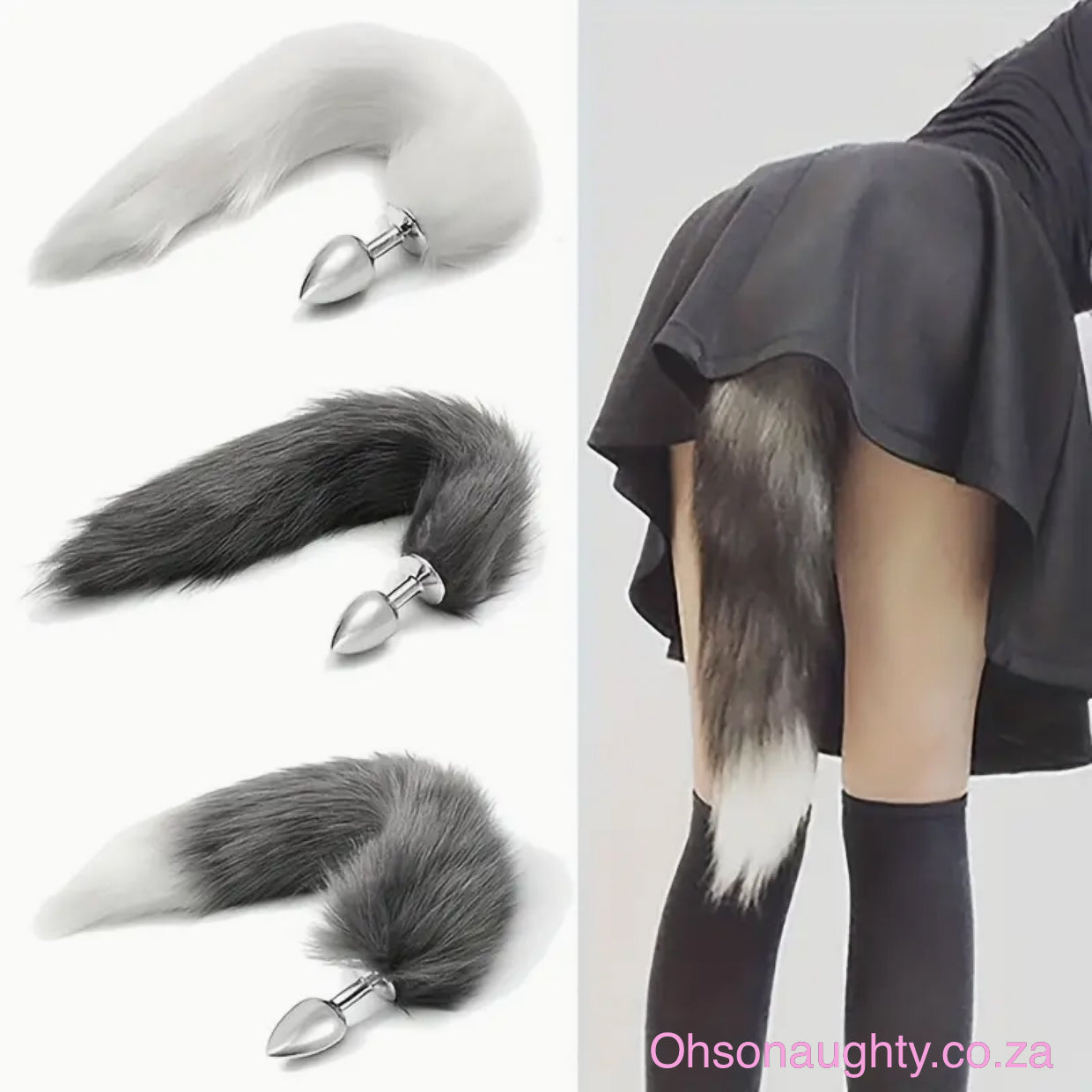 Fluffy Fox Tail - Metal Anal Plug Oh So Naughty