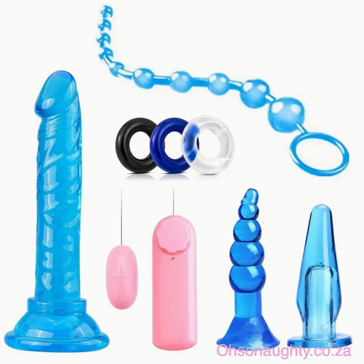8pcs Ultimate Pleasure Kit Blue Oh So Naughty