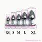 Steel Anal Plug with Pink Colour crystal Extra Large Oh So Naughty