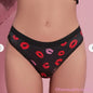 Chic Red Lips Print Seamless Thongs L Oh So Naughty