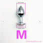 Steel Anal Plug with Pink Colour crystal Medium Oh So Naughty