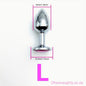 Steel Anal Plug with Pink Colour crystal Large Oh So Naughty