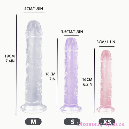 Transparent Crystal Jelly Realistic Dildo Oh So Naughty