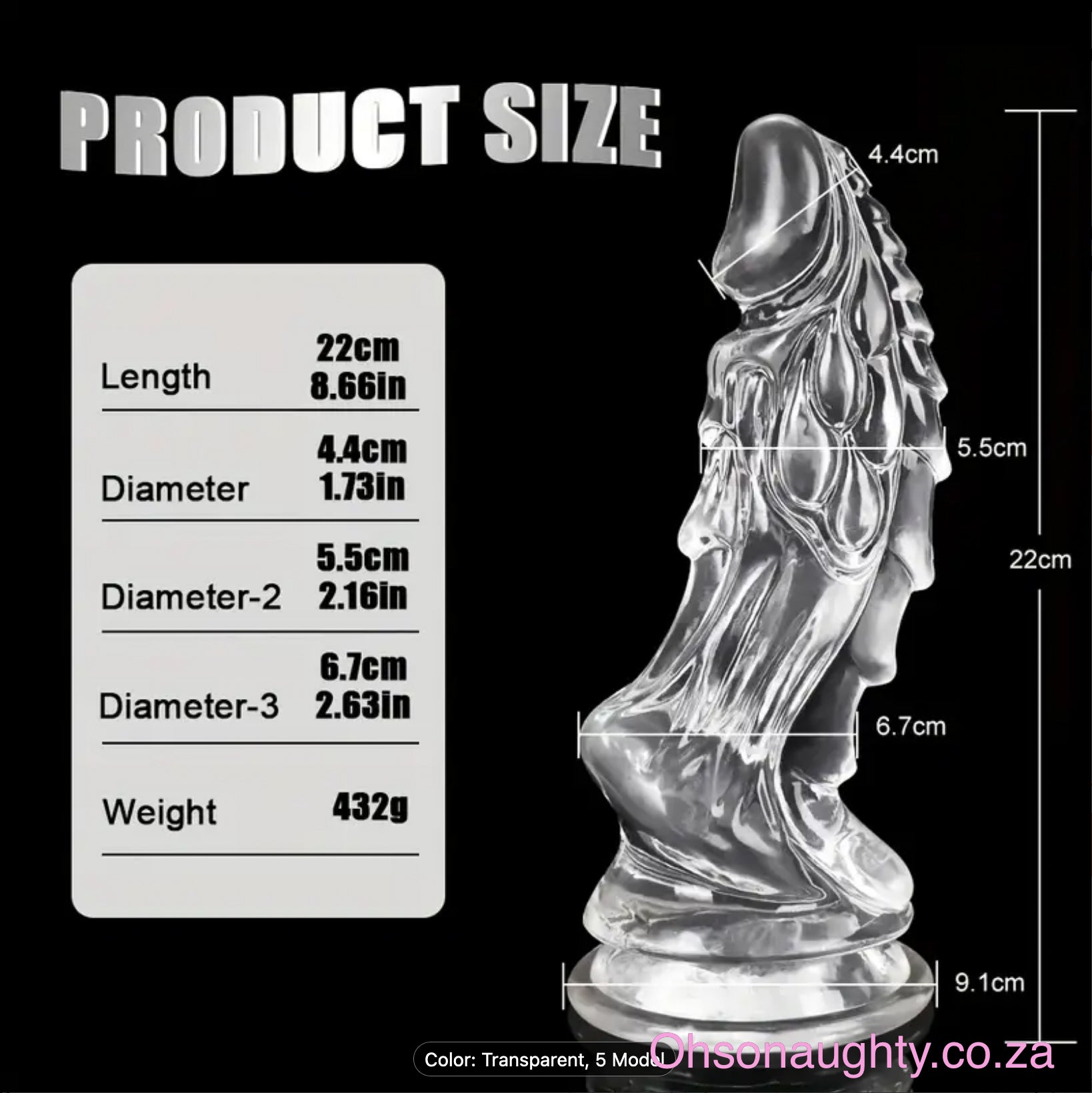 Exquisite Transparent Wolf Dildo Transparent Oh So Naughty