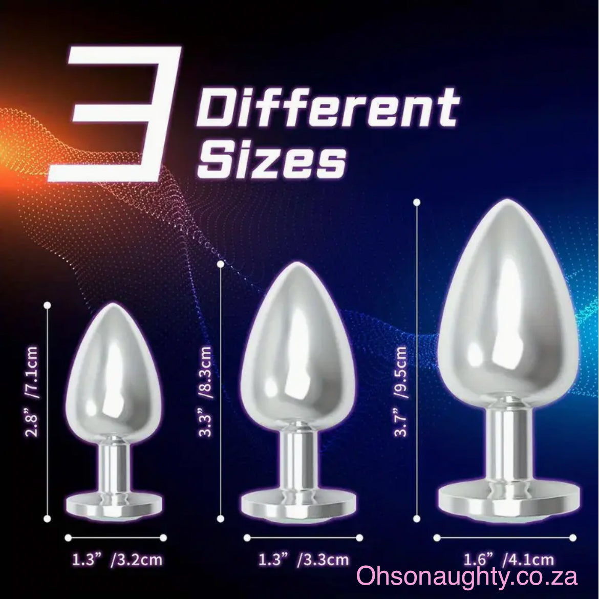 3pcs Stainless Steel Anal Trainer Set Oh So Naughty