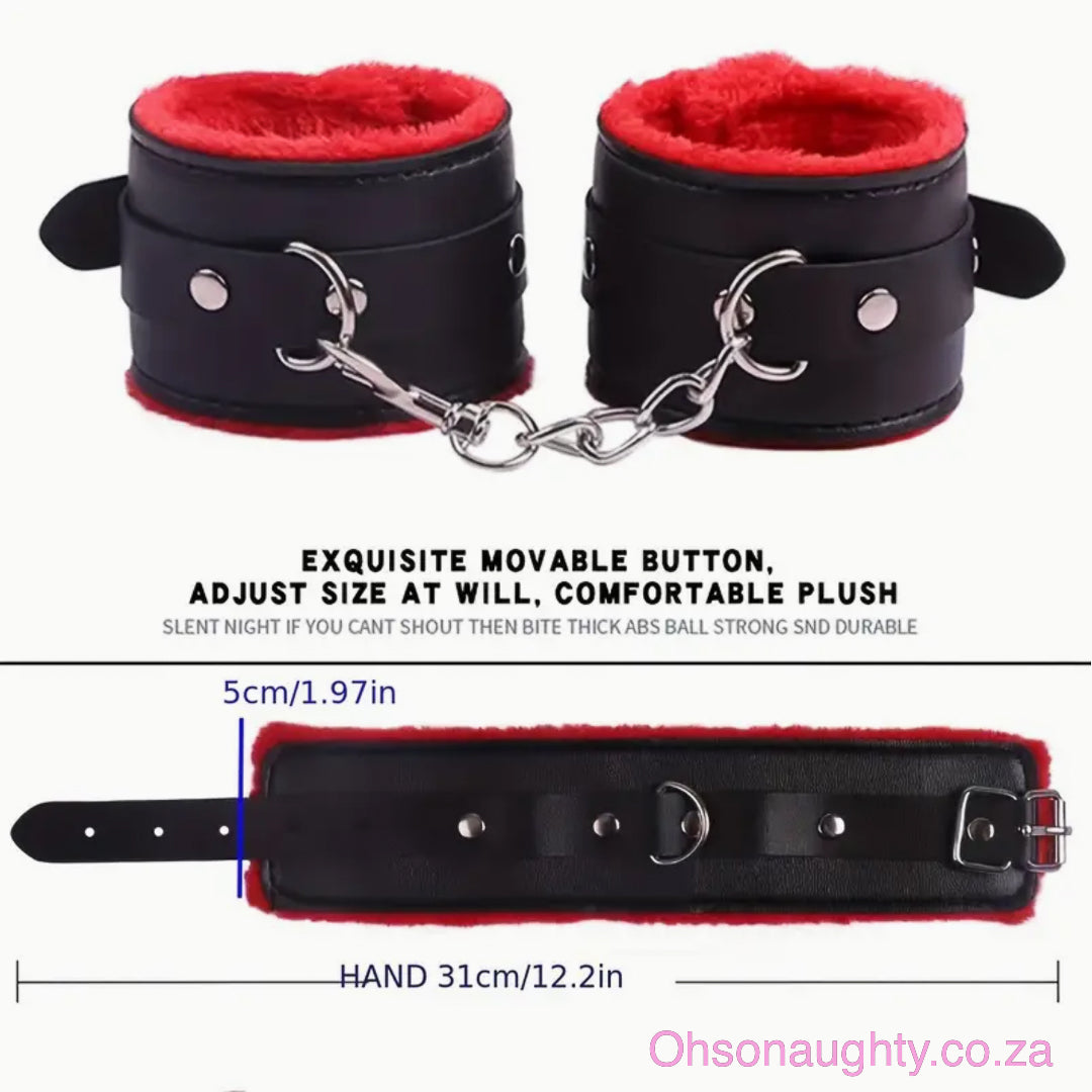 Unisex Sexy Fuzzy Handcuffs Oh So Naughty