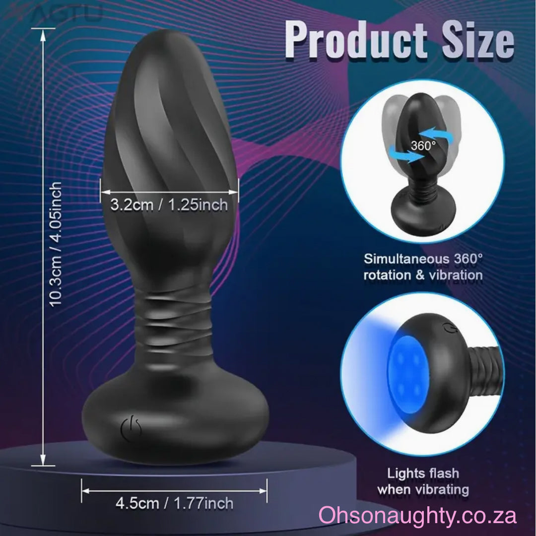 Wireless 360° Rotating & Vibrating Backdoor Plug Oh So Naughty