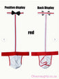 Jockstrap Lingerie with Hollow G-string Design Red and White Oh So Naughty