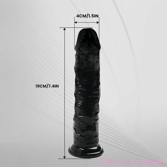 Black Crystal Realistic Dildo Oh So Naughty