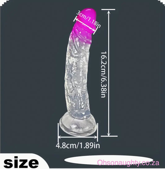 Purple Tip Dual-Tone Crystal Dildo Oh So Naughty
