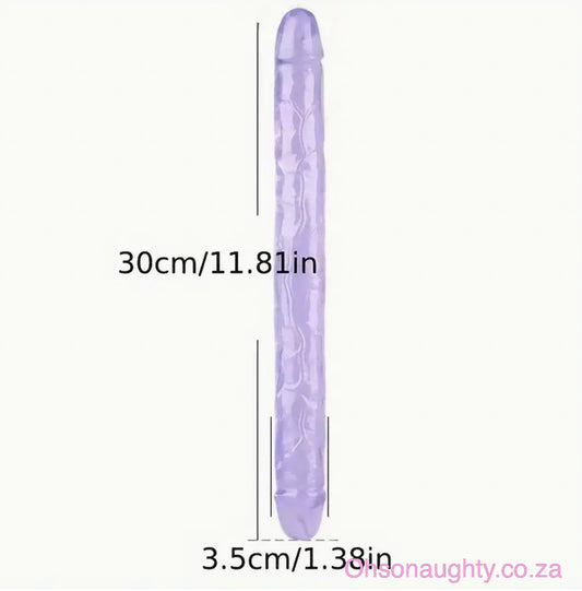 30cm Crystal look Dual Head Dildo Voilet Oh So Naughty