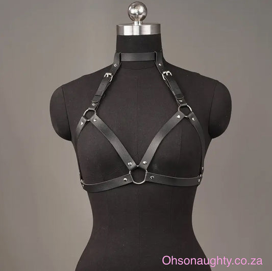 Gothic Punk Faux Leather Body Harness Oh So Naughty