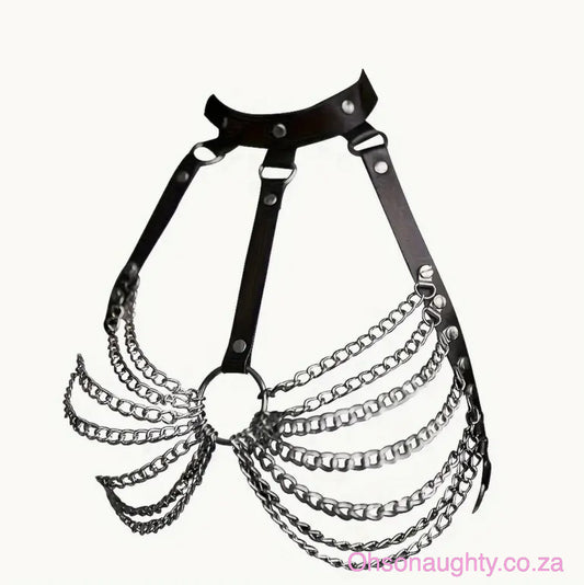 Hollow Chain Design Harness Bralette Oh So Naughty
