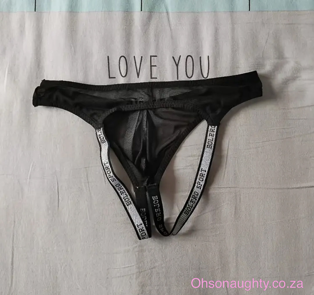Men's Sheer open back Underwear Oh So Naughty