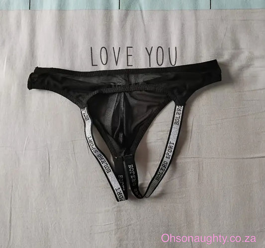 Men's Sheer open back Underwear Oh So Naughty