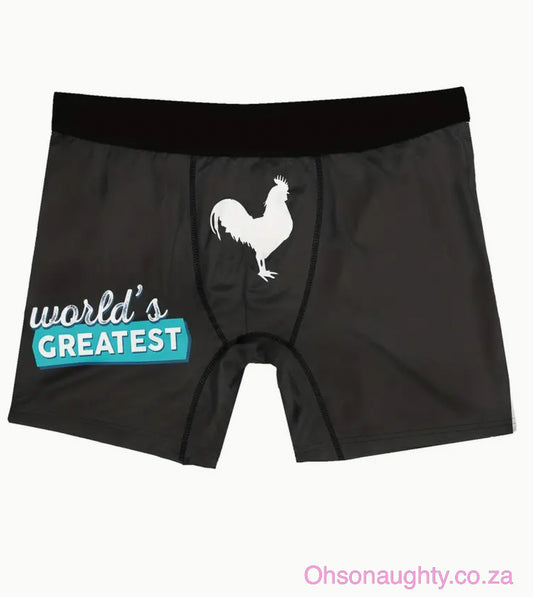 Men's Cartoon Rooster Print Fashion Novelty Boxer Briefs Oh So Naughty