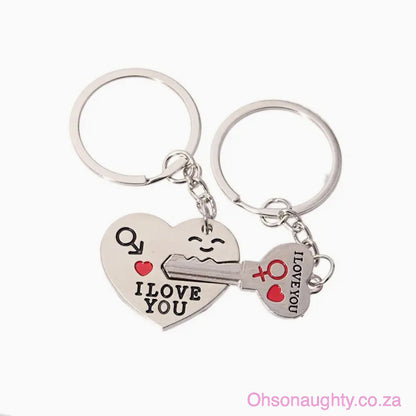 I Love You Heart Couple Key Chain Oh So Naughty