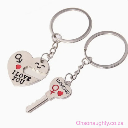 I Love You Heart Couple Key Chain Oh So Naughty