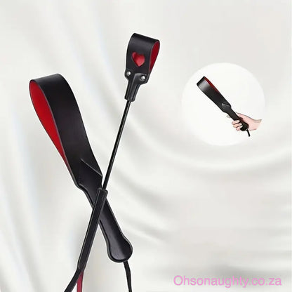 Premium Faux Leather Whip with heart design Oh So Naughty