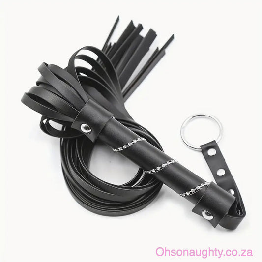 Durable Faux Leather Flogger with Diamond Handle, 73.99cm Oh So Naughty