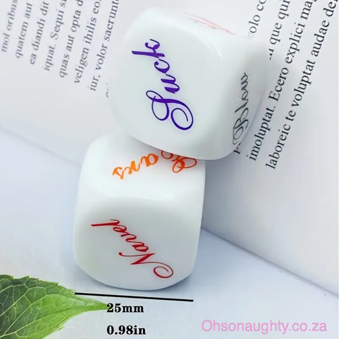 2-Pack 25mm Acrylic Couple'S Game Dice Oh So Naughty
