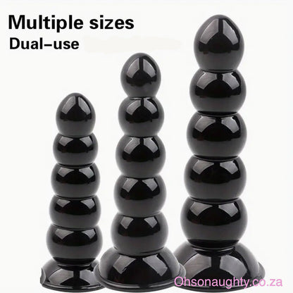 Pagoda-Shaped Anal Plug Black Oh So Naughty