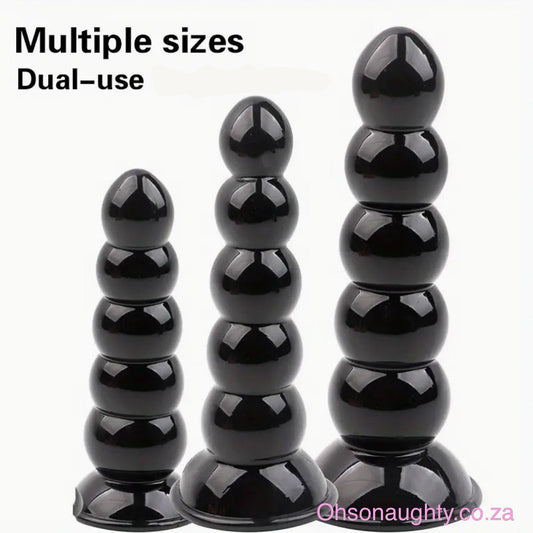 Pagoda-Shaped Anal Plug Black Oh So Naughty