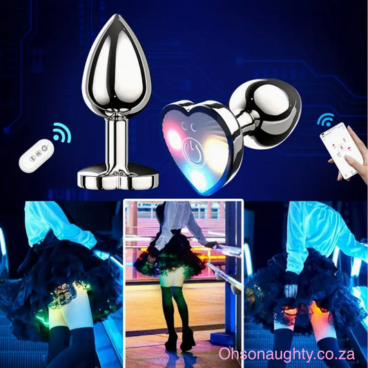 Heart-shaped Vibrating Luminous Anal Plug Butt Plug Oh So Naughty