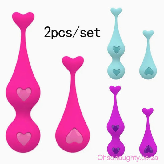 2pcs Silicone Kegel Balls Set Oh So Naughty