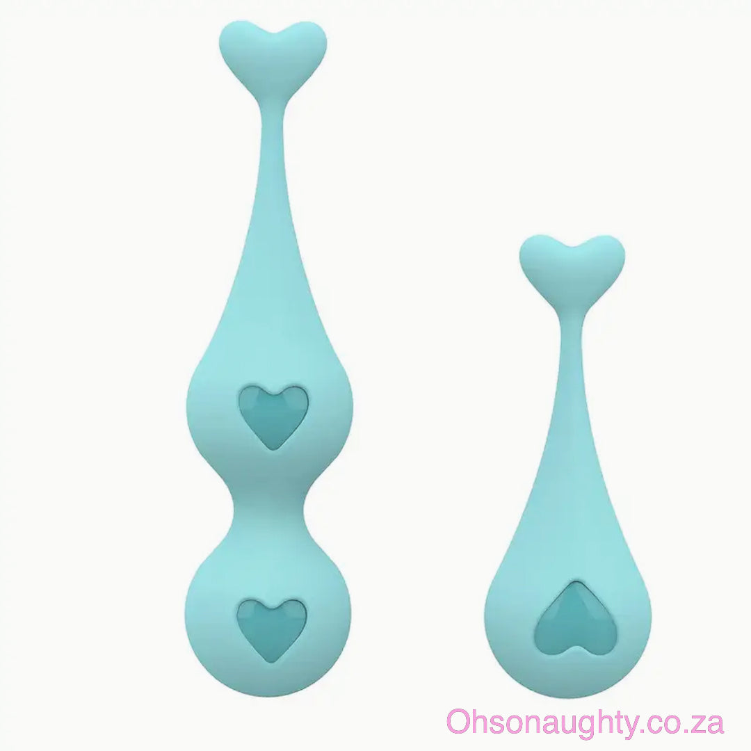 2pcs Silicone Kegel Balls Set Blue Oh So Naughty