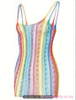 Rainbow Semi-sheer Dress Oh So Naughty