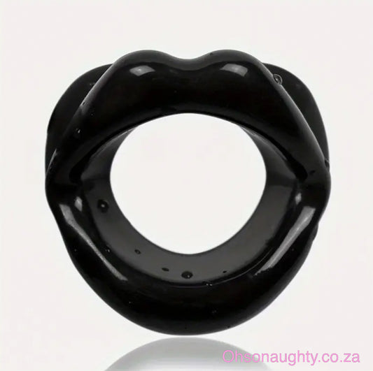 Leather Bondage Lips Ring Oh So Naughty