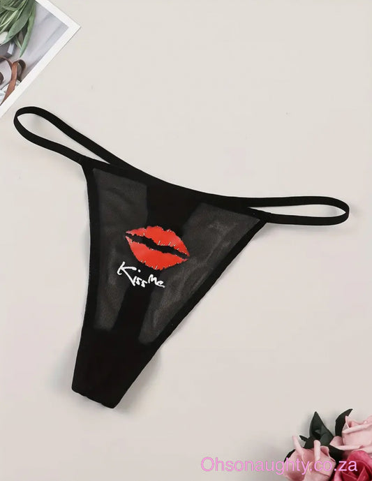 Kiss Me Sheer Thong XL Oh So Naughty