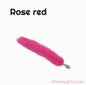 Fluffy Fox Tail - Metal Anal Plug Rose Red Oh So Naughty