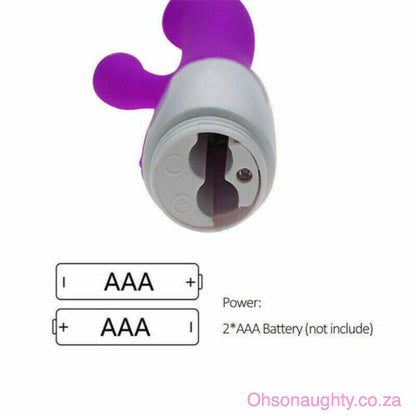30 speed G Spot Dildo Rabbit Vibrator, Used For Women's Dual Vibration Purple Battery operated Oh So Naughty