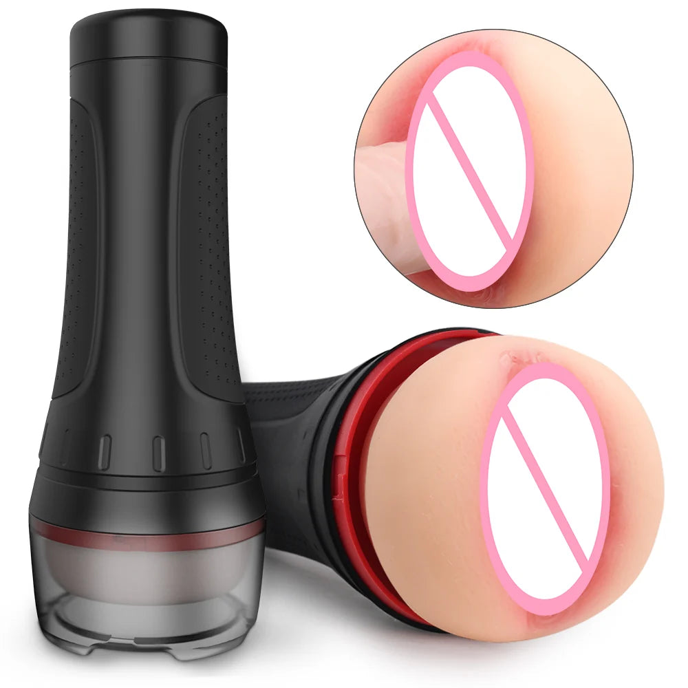 Rechargeable Silicone Masturbation Cup – Discreet Personal Wellness Device (Black) S-HANDE