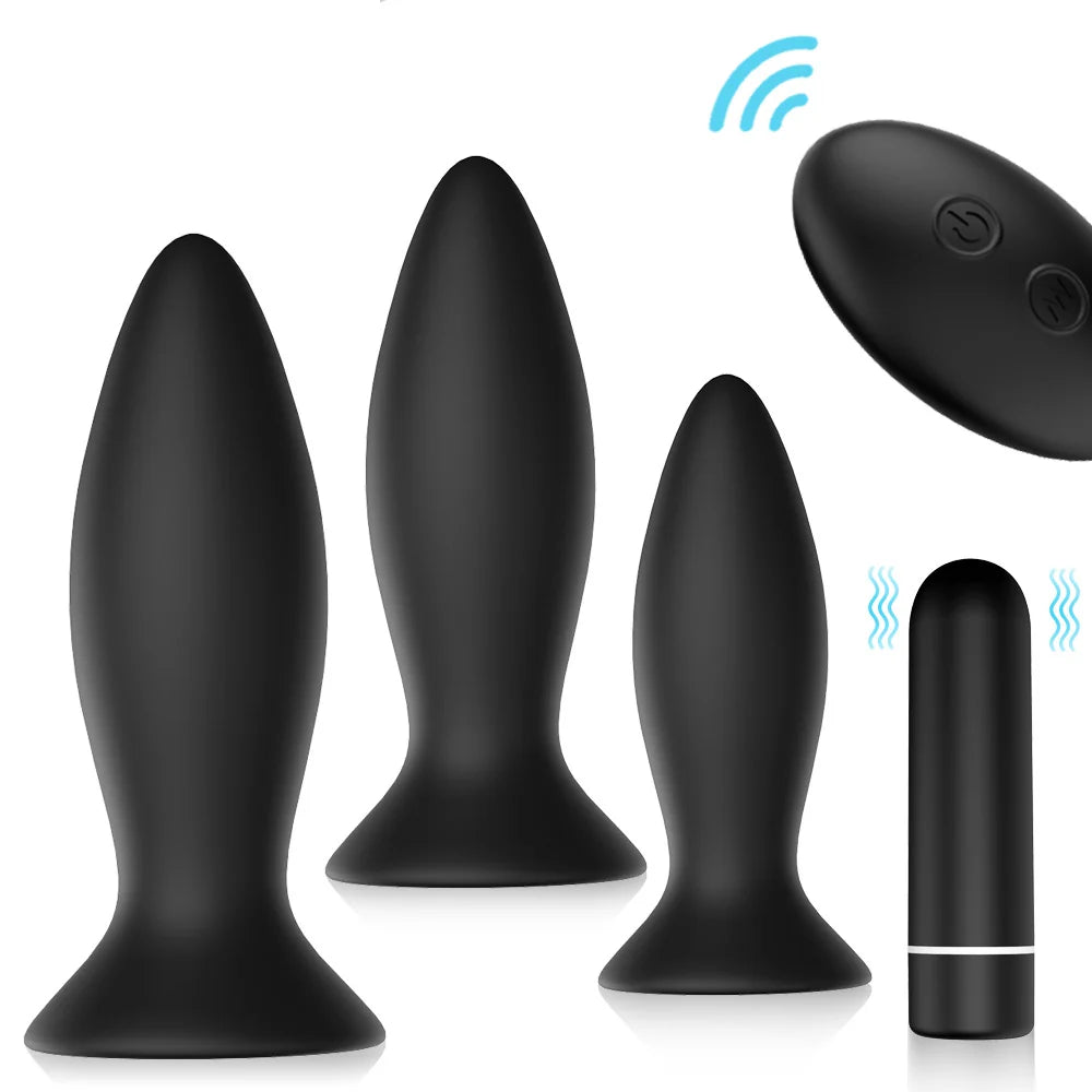 Remote-Control Silicone Plug – 3 Sizes S-HANDE