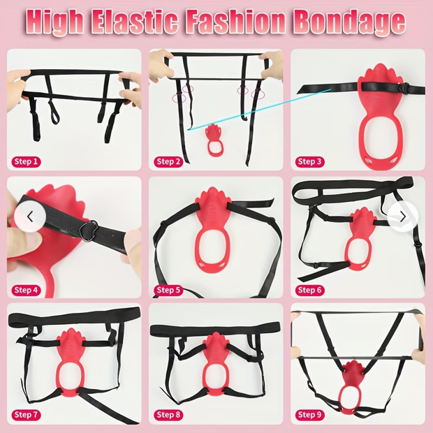 Rose Red Wearable Vibrator for female with Remote/APP Feature S-HANDE