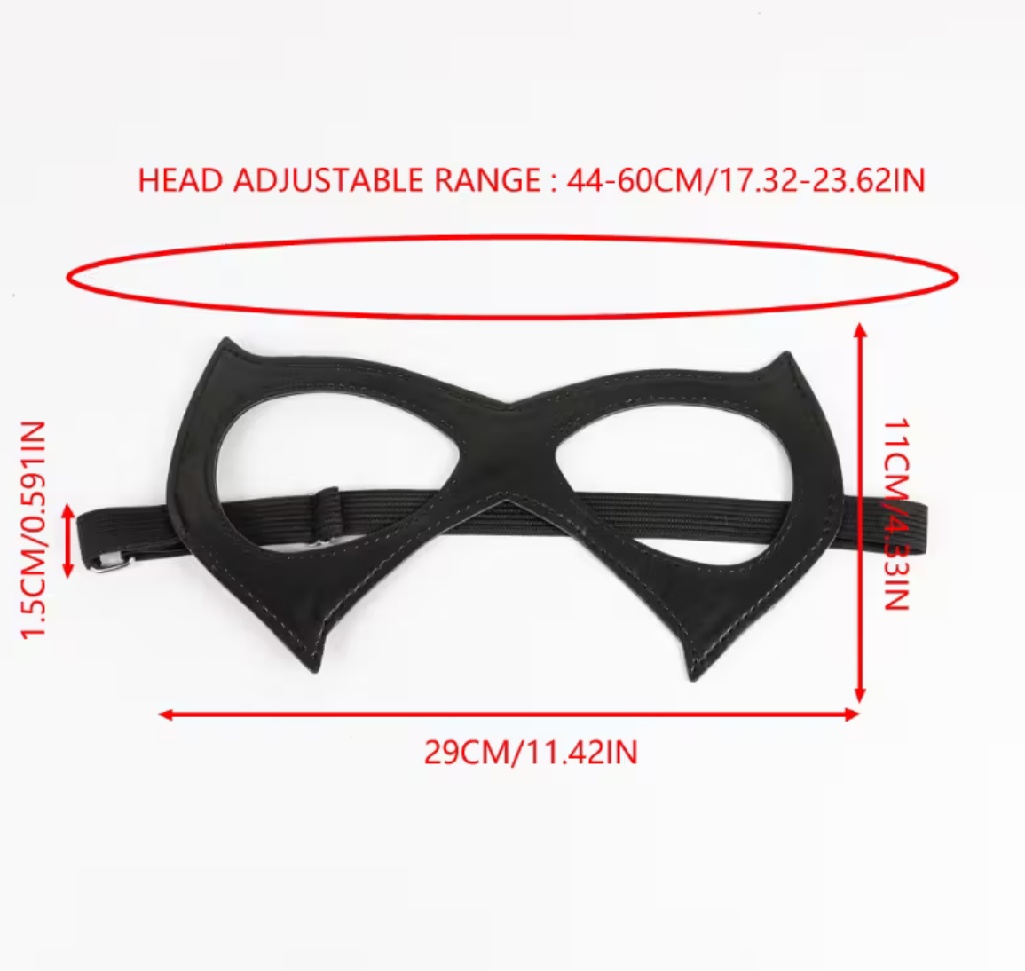 Half-Face Cat Eye Mask - PU Leather - Oh So Naughty