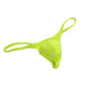 Sexy Men'S Thong Underwear in a Breathable Honeycomb Design Yellow Oh So Naughty